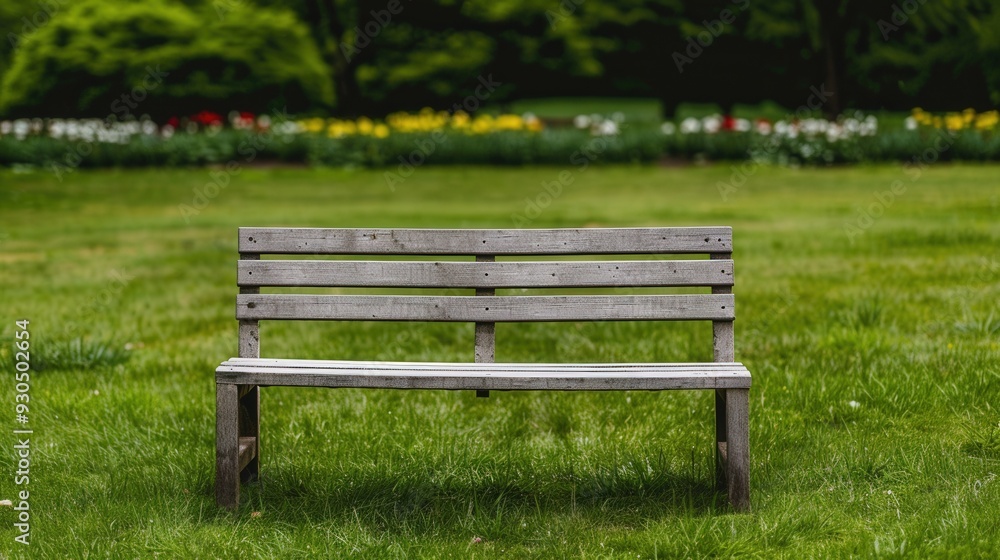 Serene Wooden Bench Amidst Blooming Flowers in a Lush Green Field, inviting tranquility and reflection, perfect for enjoying nature's beauty in a peaceful setting. Serene Wooden Bench Amidst Blooming Flowers in a Lush Green Field, inviting tranquility and reflection, perfect for enjoying nature's beauty in a peaceful setting.