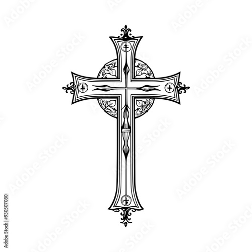 Download Premium Vintage Jesus Cross Vector Illustration | Religious Graphic Design SVG file