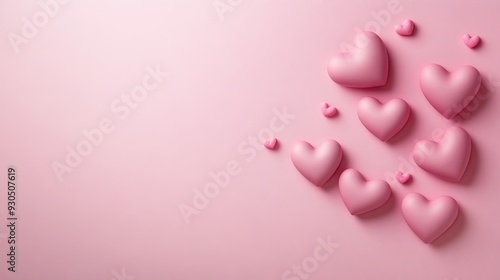 Pink hearts forming a romantic background for valentine's day