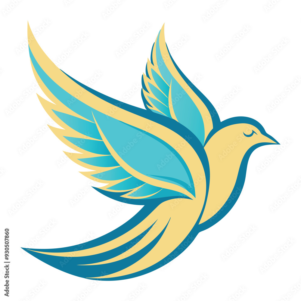 Obraz premium Bird wing dove logo design 14