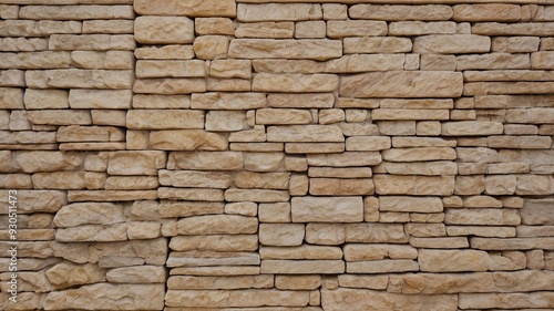 Surface pattern, facade of soft-hued natural rock.