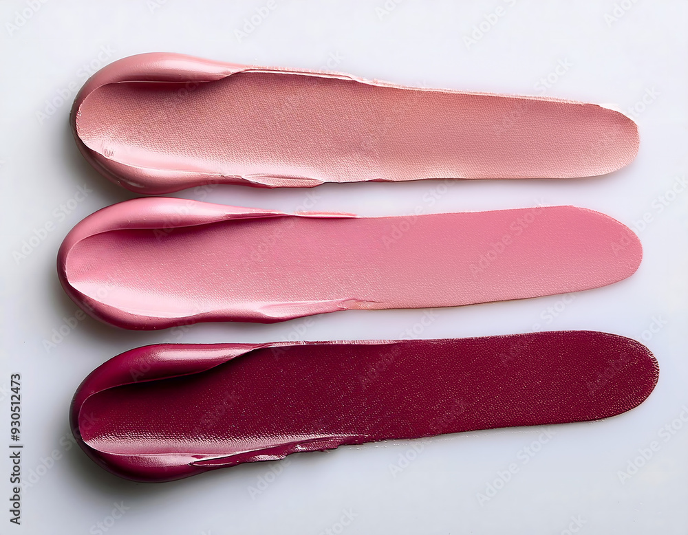 Lipstick smears on white background Lipstick smears on white background