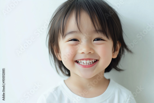 Child positive smile, happy and joyful kid, happy children's day 