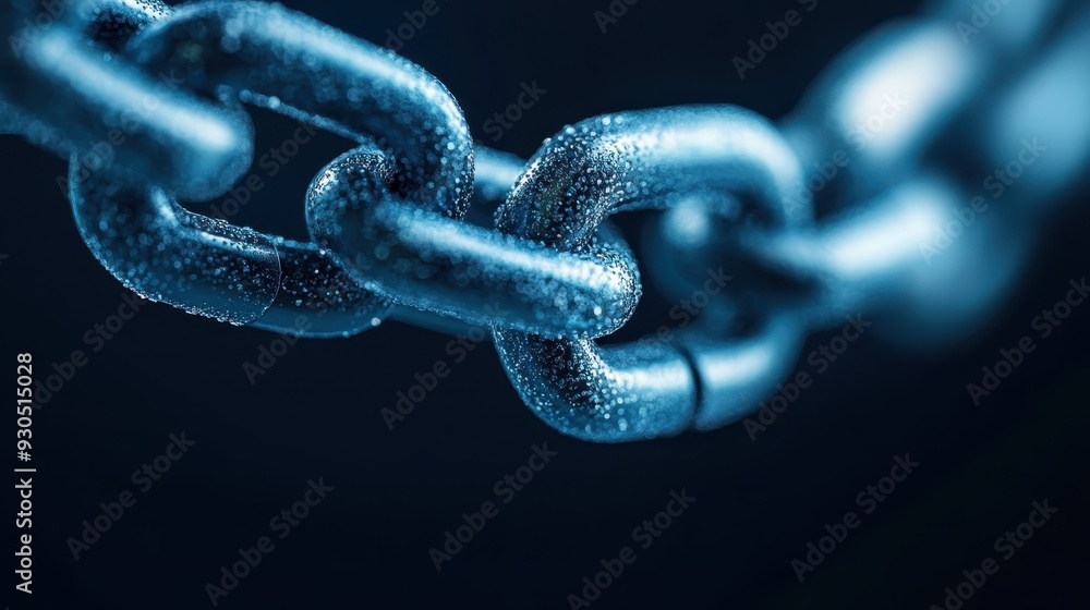 This close-up image showcases interconnected metal chain links, illustrating themes of strength, solidity, and the reliance on each link for the overall structure’s integrity. This close-up image showcases interconnected metal chain links, illustrating themes of strength, solidity, and the reliance on each link for the overall structure’s integrity.