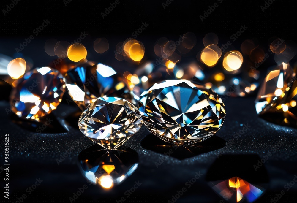 close shimmering diamonds glimmering dark background highlighting their sparkling beauty, sparkle, luxury, precious, jewel, reflection, brilliance close shimmering diamonds glimmering dark background highlighting their sparkling beauty, sparkle, luxury, precious, jewel, reflection, brilliance