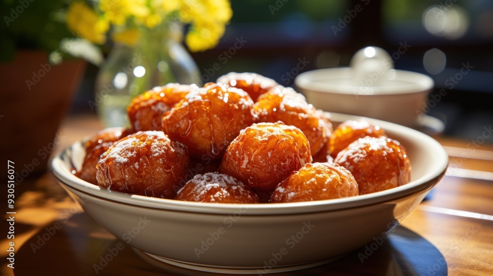 Loukoumades Greek Honey Puffs. Best For Banner, Flyer, and Poster Loukoumades Greek Honey Puffs. Best For Banner, Flyer, and Poster