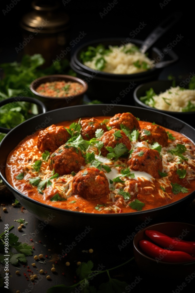 Malai Kofta with Creamy Tomato Sauce. Best For Banner, Flyer, and Poster Malai Kofta with Creamy Tomato Sauce. Best For Banner, Flyer, and Poster