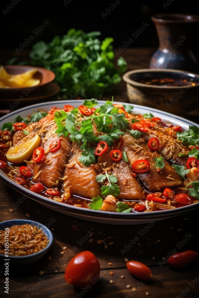 Sichuan Boiled Fish Shui Zhu Yu. Best For Banner, Flyer, and Poster Sichuan Boiled Fish Shui Zhu Yu. Best For Banner, Flyer, and Poster