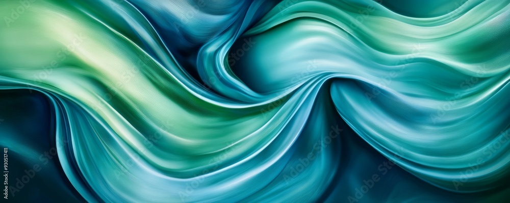 Abstract green and blue swirls forming an elegant background Abstract green and blue swirls forming an elegant background