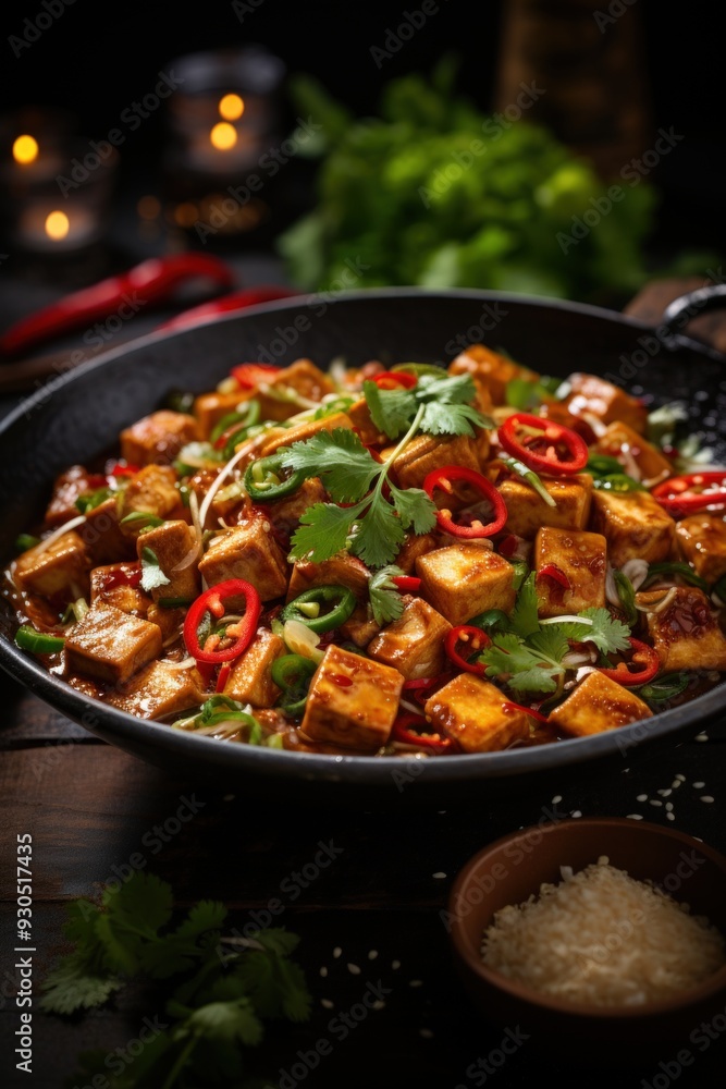 Szechuan Mapo Tofu. Best For Banner, Flyer, and Poster Szechuan Mapo Tofu. Best For Banner, Flyer, and Poster