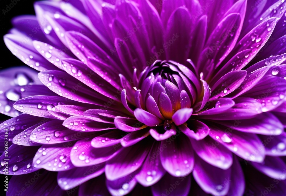 Obraz premium close vibrant violet flower petals full bloom showcasing rich colors intricate details, nature, botanical, beauty, floral, blossom, texture, macro, bright
