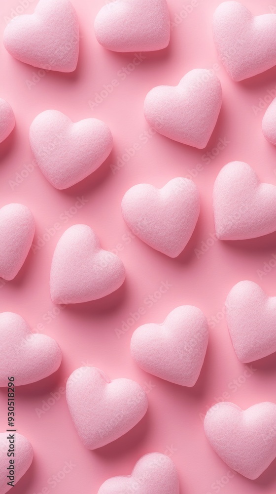 Pink hearts forming a romantic background for valentine's day Pink hearts forming a romantic background for valentine's day