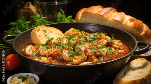 Wallpaper Mural Cioppino with Garlic Bruschetta. Best For Banner, Flyer, and Poster Torontodigital.ca