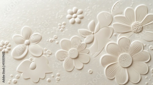 white flower on white background. 