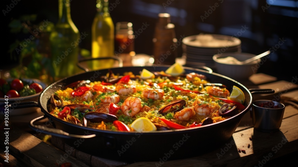 Paella with Saffron Infusion. Best For Banner, Flyer, and Poster Paella with Saffron Infusion. Best For Banner, Flyer, and Poster