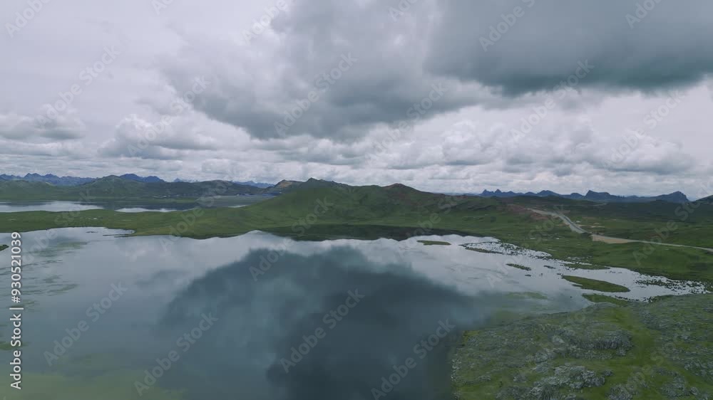 view of the andes mountain range surrounded by lagoons in the peruvian highlands view of the andes mountain range surrounded by lagoons in the peruvian highlands