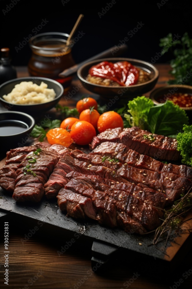 Yakiniku Grilled Wagyu Beef. Best For Banner, Flyer, and Poster Yakiniku Grilled Wagyu Beef. Best For Banner, Flyer, and Poster