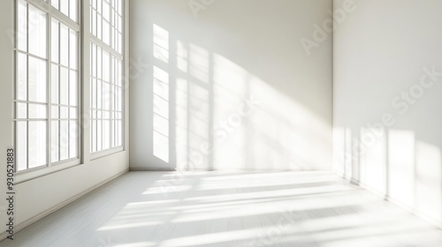 Sunlight Streaming Through a Window in a White Room