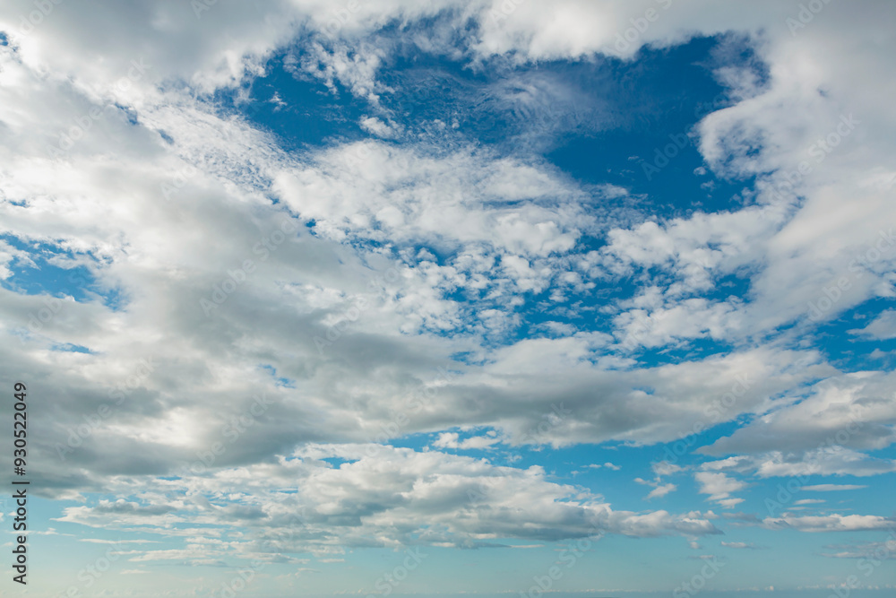 Obraz premium Sky with blue and white cloud beautiful nature background