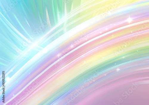 Soft Pastel Background with Rainbow Gradient in Watercolor Style.