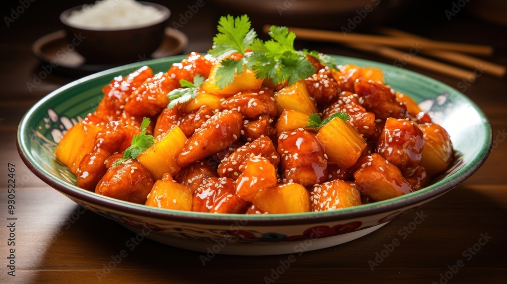 Cantonese Sweet and Sour Chicken . Best For Banner, Flyer, and Poster Cantonese Sweet and Sour Chicken . Best For Banner, Flyer, and Poster