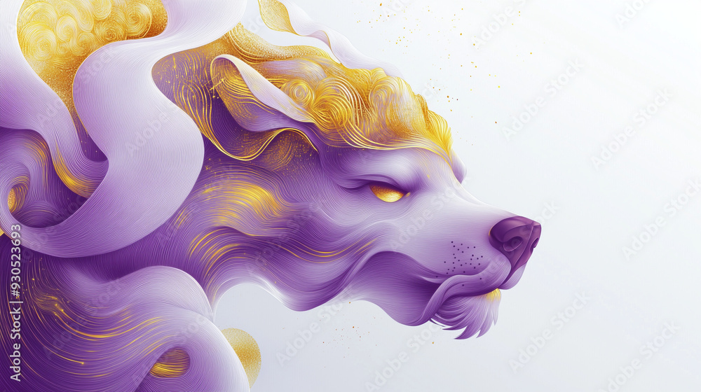 Fototapeta premium a fog made animal on a white background
