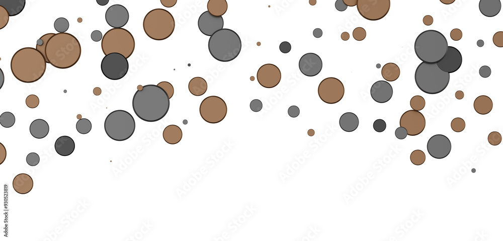 Obraz premium confetti png. Gold confetti falls from the sky.