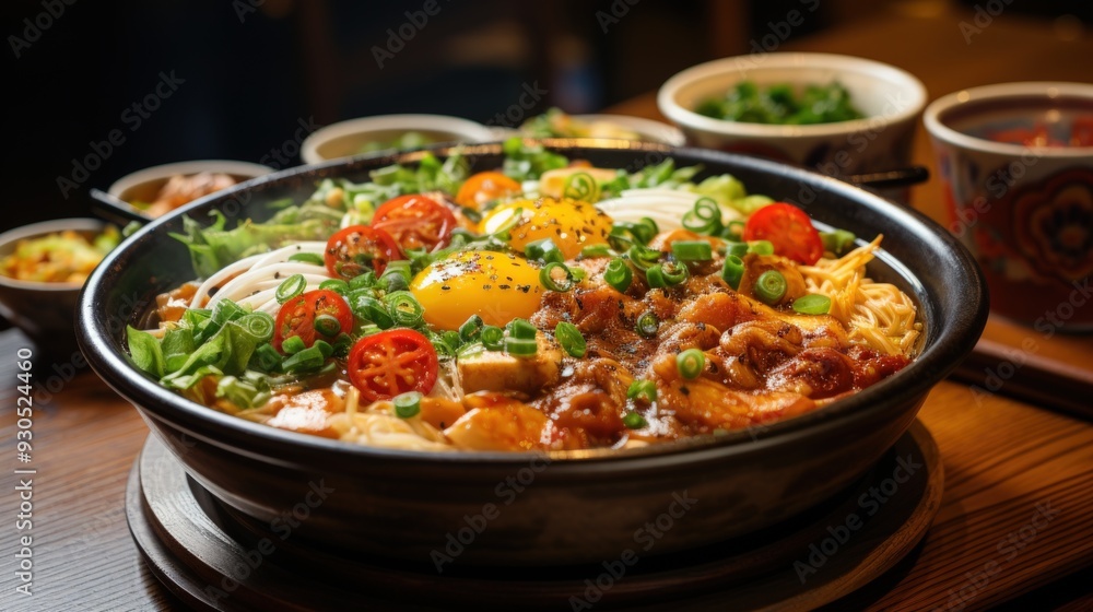 Nabeyaki Thick Udon Hot Pot. Best For Banner, Flyer, and Poster Nabeyaki Thick Udon Hot Pot. Best For Banner, Flyer, and Poster