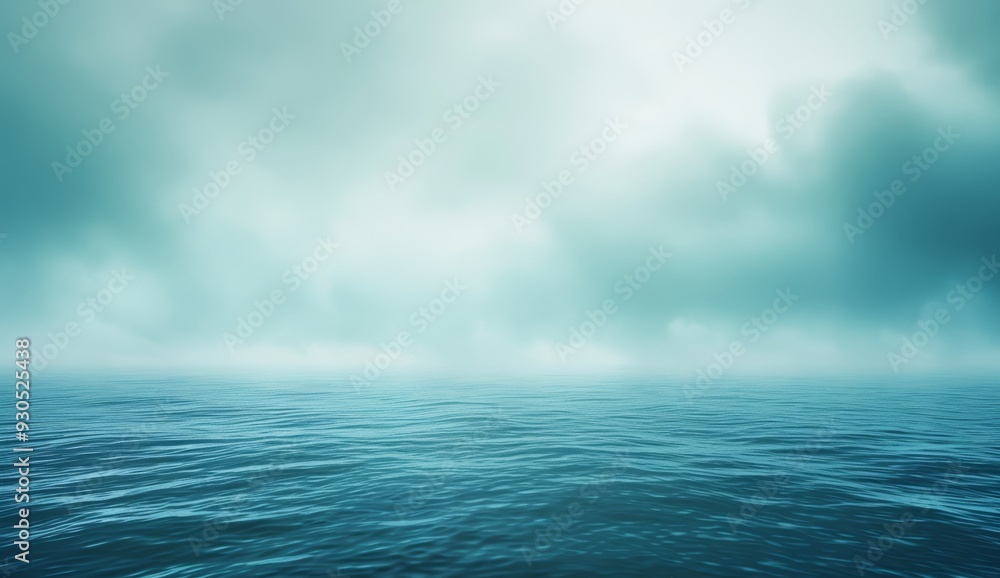 Fototapeta premium Blue and Green Gradient Background with Central White Space Texture.