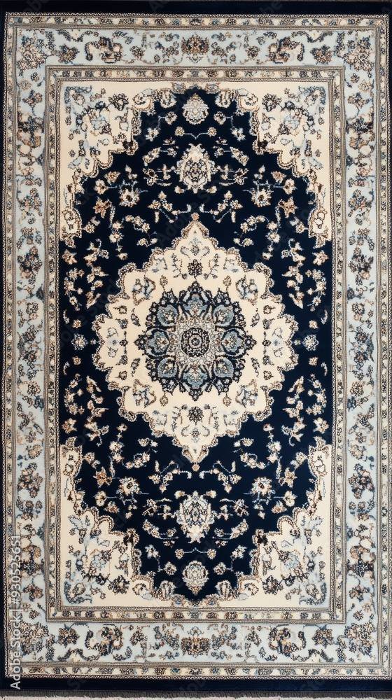 custom made wallpaper toronto digitalElegant persian carpet design with intricate floral patterns embroidered on a blue background