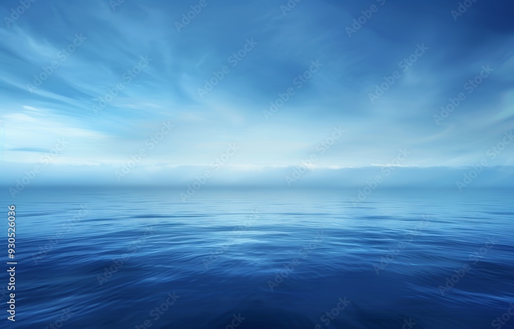 Fototapeta premium Soft Blue Gradient Background with Blurred Edges and Depth Effects