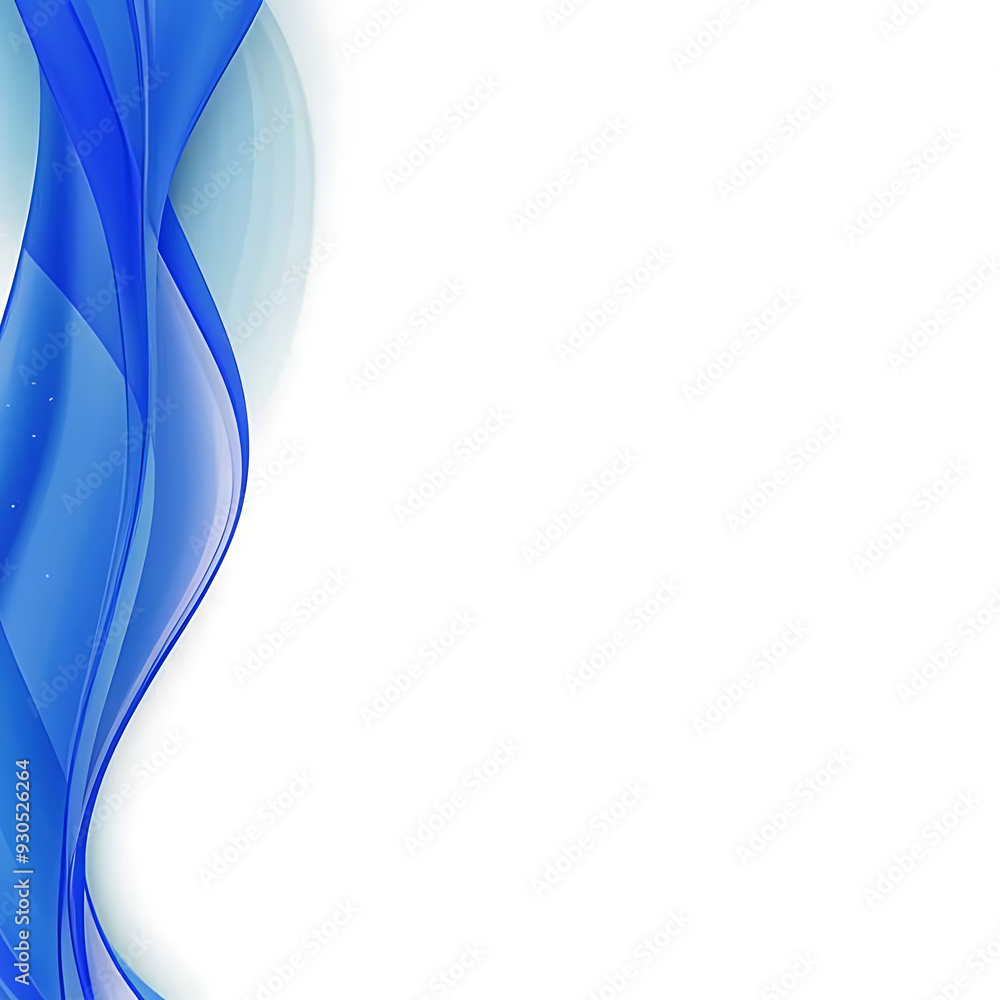 Elegant blue wave on a simple white surface. Premium wave background for banners or wallpaper. Elegant blue wave on a simple white surface. Premium wave background for banners or wallpaper.