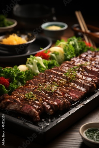 Yakiniku Grilled Wagyu Beef. Best For Banner, Flyer, and Poster