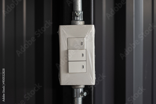 Electrical lighting switch box photo