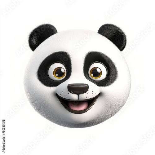 A joyful panda emoji with bright eyes and a playful smile captures the essence of cuteness