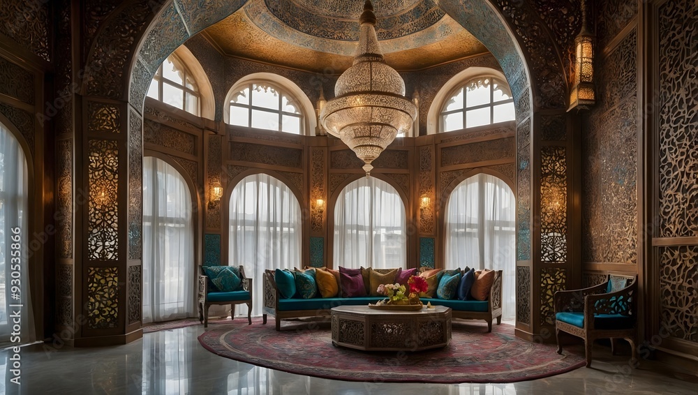 Obraz premium ornaments and interior in Islamic culture 