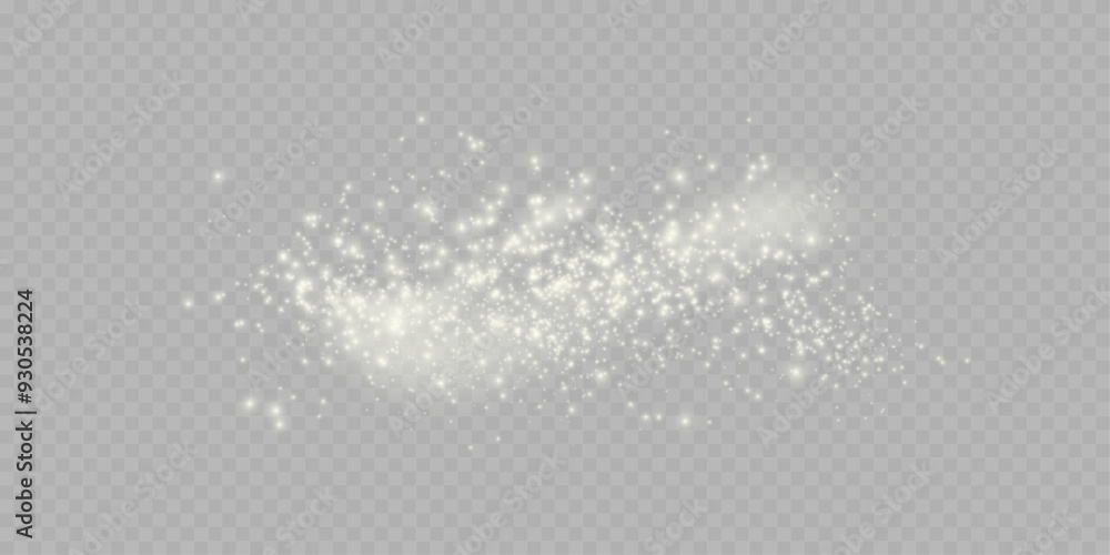 custom made wallpaper toronto digitalRealistic white star dust light effect isolated on transparent. Stock royalty free vector illustration