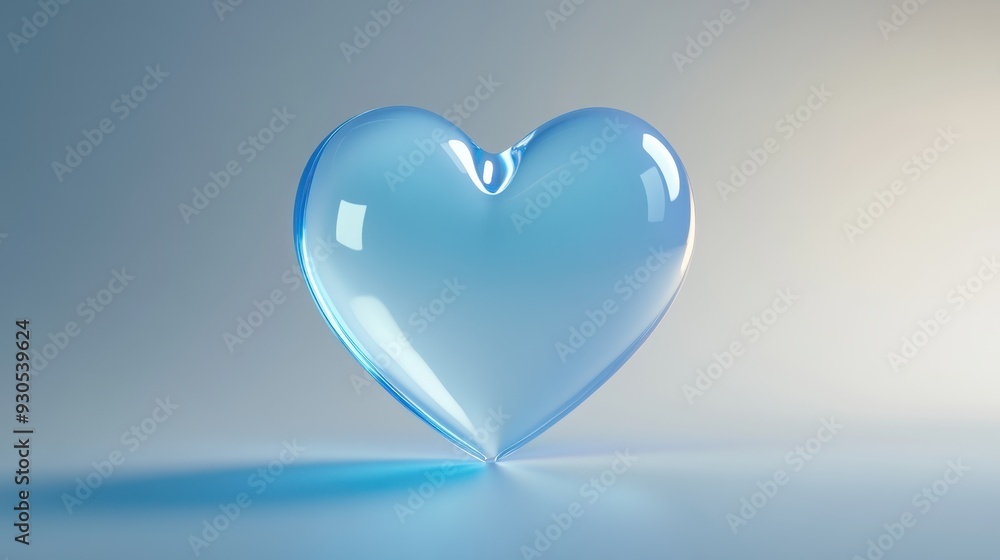 A translucent blue heart shape, symbolizing love and affection. A translucent blue heart shape, symbolizing love and affection.