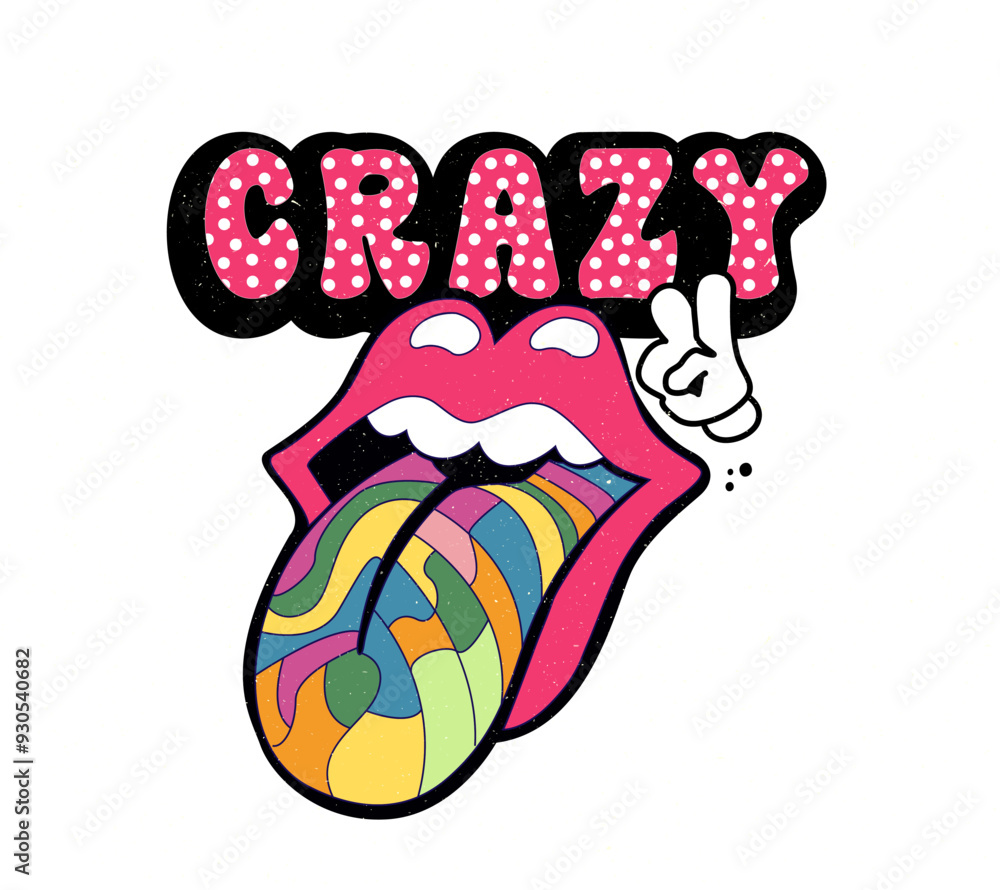 Crazy lips design graphic vector. Crazy lips design graphic vector.
