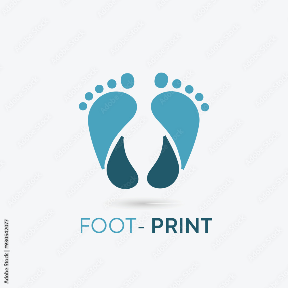 footprint logo. foot print flat icon vector footprint logo. foot print flat icon vector