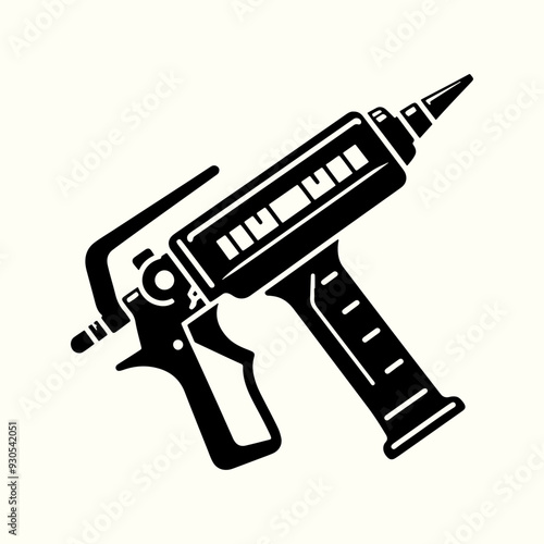 Silhouette of Caulking Gun in Vector Format