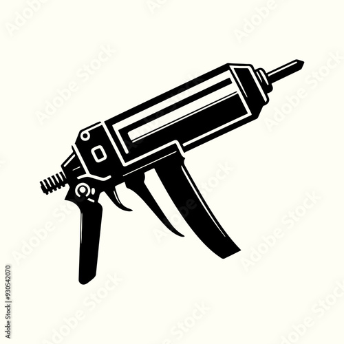 Silhouette of Caulking Gun in Vector Format