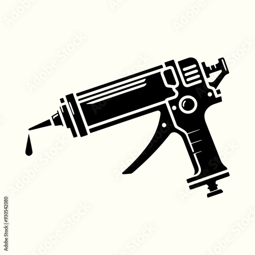 Silhouette of Caulking Gun in Vector Format