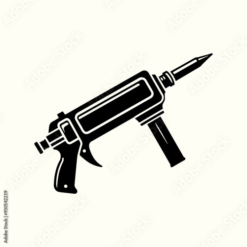 Silhouette of Caulking Gun in Vector Format