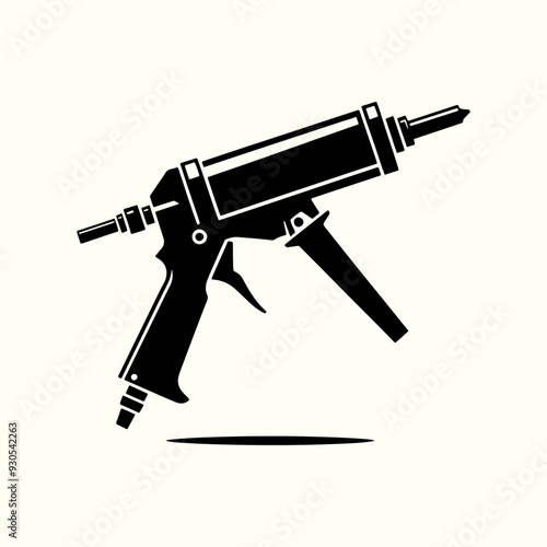 Silhouette of Caulking Gun in Vector Format