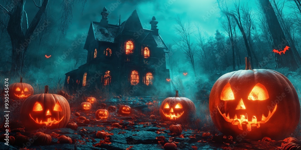 Witch in a Spooky Halloween Forest created by ai Witch in a Spooky Halloween Forest created by ai