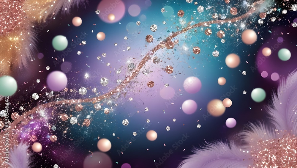 Abstract glitter Background with bokeh light, created with generative AI technology
Abstract glitter Background with bokeh light, created with generative AI technology