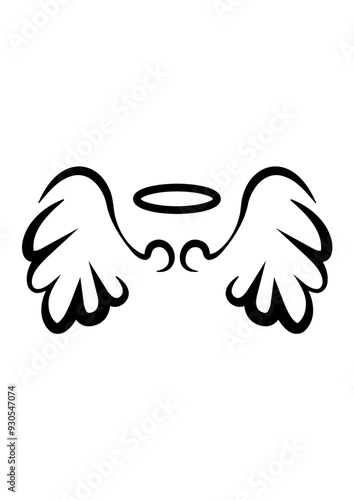 Angel Wings | Fish | Angel Wing Rich | Wings | Feather Wing | Anger | Heart | Feather | Original Illustration | Vector and Clipart | Cutfile and Stencil