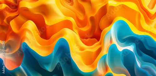Vibrant Gradient Background with Yellow, Orange and Blue Tones.