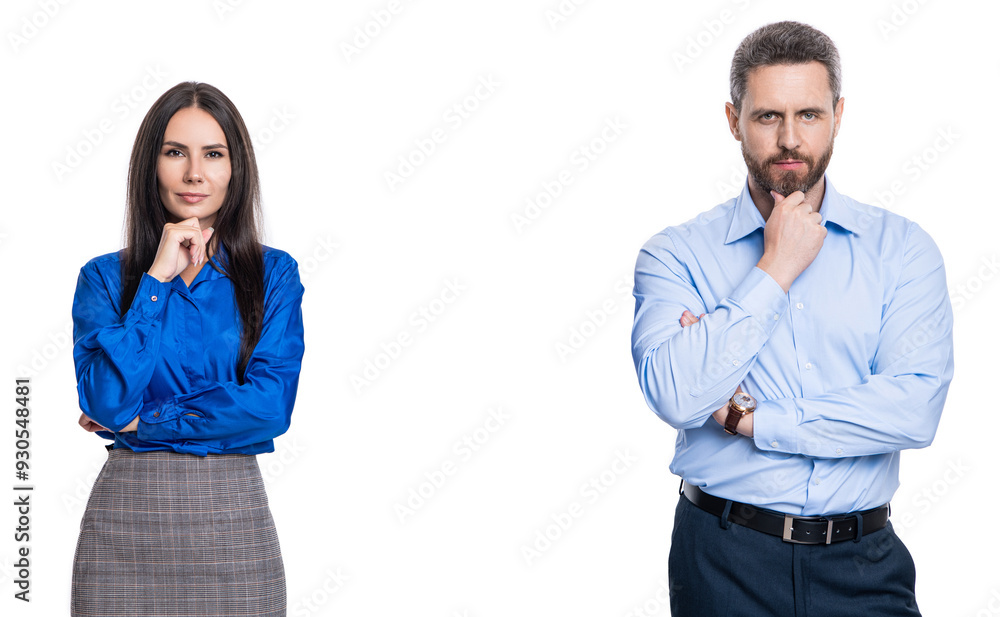 businesspeople together while having a meeting in the office. businesspeople working on business project. collaborating on a new business project. businesspeople isolated on white. banner businesspeople together while having a meeting in the office. businesspeople working on business project. collaborating on a new business project. businesspeople isolated on white. banner